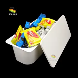 Contenitore per gelato in plastica resistente al freddo rettangolare impilabile 5.3 litri scatola per gelato PP per uso alimentare di grande capacità 5l