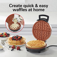 Machine à gaufres électrique mini 3-en-1 détachable en acier inoxydable de 6,29 pouces, personnalisée, 600W, pour biscuits et beignets en forme de dessin animé