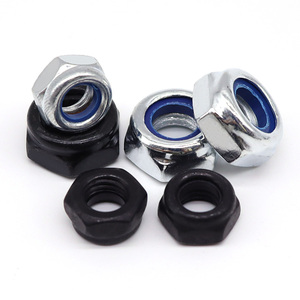 Thép carbon mạ kẽm tự khóa Nut Đen Nylon lục giác khóa Nut m3/m6/m8/M24 kích cỡ với đầu Hex - Product Image 3