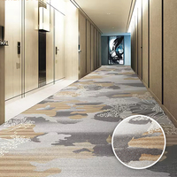 Moquette commerciale pour hôtel, en nylon, résistante aux taches, antidérapante, fabriquée à la machine, jacquard, à poils coupés, forme carrée, moderne, pour mur