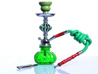 Ensemble de chicha portable en verre givré pour les voyages, accessoires pour fumer