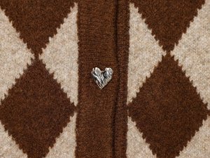 Áo khoác len dệt kim cổ tròn in họa tiết kim cương đa năng khí chất thường ngày mới mùa thu của Taop & Za 2142228 - Product Image 4