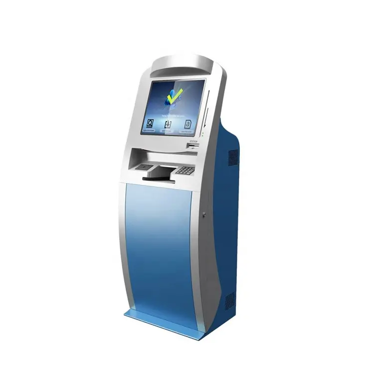 Écran tactile self-service au sol Paiement de pièces en espèces Kiosque de change Machine ATM