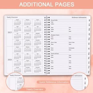 Calendario mensile accademico di Planner di cartone Premium 120GSM 18 mesi gennaio 2025-Jun 2026 lavoro scolastico mensile per schede regalo tascabile - Product Image 4
