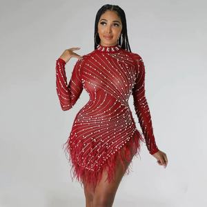 Nuevo Vestido Sexy de Baile Latino Transparente para Discoteca, Vestido de Baile para Actuaciones - Product Image 1