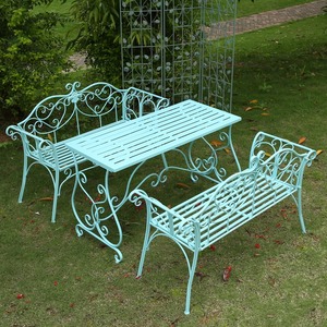 Tables et chaises d'extérieur de style européen, cour extérieure, jardin de loisirs, balcon intérieur, <span class=keywords><strong>table</strong></span> à thé, ensemble de canapés longs, chaises - Product Image 2