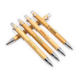 Promotional Eco-Friendly Bamboo Office Business Ballpoint Pen with Engraved Logo <b>Gift</b> logo Ball Pen With Custom - Product Image 1
