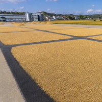 Tapis de séchage du riz pour la récolte agricole, en filet noir tissé, pour étaler les grains, garde les surfaces propres, séchage rapide au soleil, réutilisable
