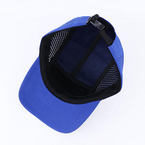 Qianzun blu ricamo logo personalizzato impermeabile taglio Laser foro traforato foro foro 5 pannello taglio Laser cappello camionista <span class=keywords><strong>Xl</strong></span> - Product Image 5