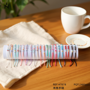 Bracciale con perline di riso Z, 2400 pezzi, gioielli alla moda in resina acrilica multicolore per donna - Product Image 3