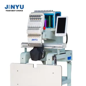 Jinyu Hoge Snelheid Enkele Kop 12/15 Naalden Multifunctionele Borduurmachine Industriële Mini Naaimachines