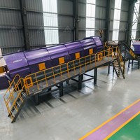 Machine de séparation des déchets solides municipaux (MSW) industriels, machine à tamis rotatif pour la production de combustible à partir de déchets (RDF)