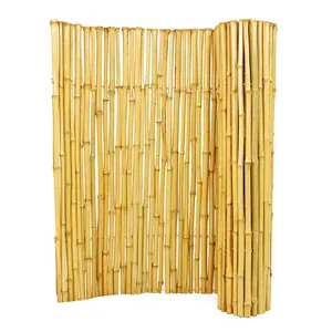 China supplier adjustable bamboo roll fence for garden yard nature colered wood frame bamboo fence