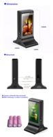 Système de commande de table portable à double écran pour restaurant, alimenté par batterie, WiFi Android, 8 pouces
