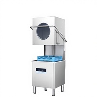 Lave-vaisselle professionnel autonome grande capacité avec fenêtre, pour cuisine, avec pompe de stérilisation, moteur en acier inoxydable 304