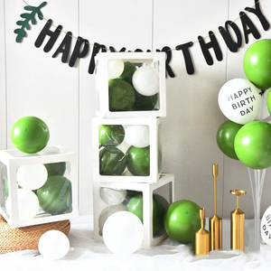 Rosa bianco festa di nozze decorazione di san valentino Baby Shower lettera scatole di palloncini trasparenti numero palloncino scatola di mazzi - Product Image 1