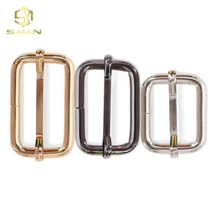 Bolso de cuero Mochila Zapato Correa Cinturón <span class=keywords><strong>Web</strong></span> Ajuste Rodillo Metal Pin Hebilla Broche Rectángulo Anillo cuadrado - Product Image 1