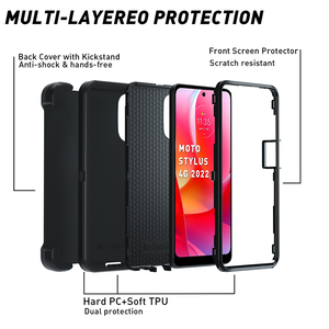 Funda Protectora <span class=keywords><strong>Otterbox</strong></span> <span class=keywords><strong>Defender</strong></span> Directo de Fábrica, Funda Protectora para Teléfono a Prueba de Golpes de TPU Suave + PC Rígido para Moto Stylus 4G 2022 - Product Image 3