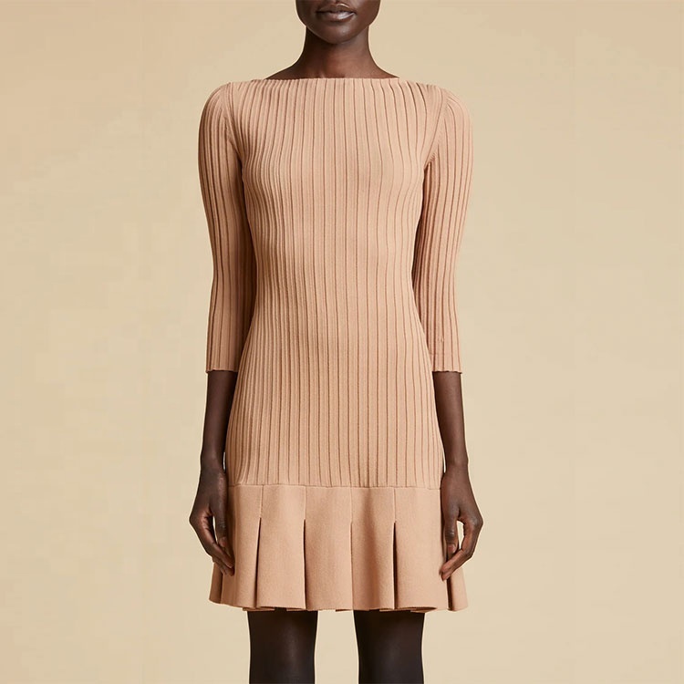 Manufacturer Custom Womens Striped Sweater Dress