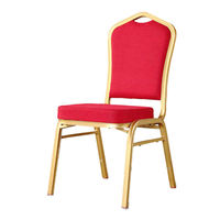 Chaise de banquet empilable moderne pour événements et réceptions, avec structure en aluminium, mobilier d'hôtel, vente en gros du fabricant