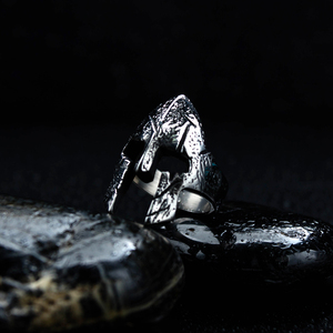 <span class=keywords><strong>Anillo</strong></span> de casco de máscara de guerreros espartanos griegos Vintage dominante de acero inoxidable para hombres de moda - Product Image 4