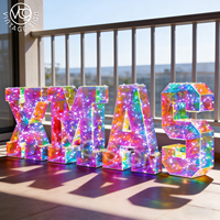 Chiffres holographiques 3D personnalisés en LED « 2027 » en acrylique irisé pour la décoration du Nouvel An