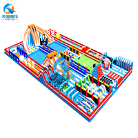 Parc d'attractions gonflable extérieur sur le thème de l'Inde, 1500 m², parcours d'obstacles, grand toboggan, jeux sportifs pour enfants et adultes, Tianxu TX-iap125 2000kg