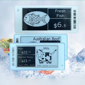 Étiquette de prix électronique compatible congélateur 2,9 pouces, étiquette de prix E-Ink basse température ESL IP67 étanche à la poussière et à l'eau pour la chaîne du froid et la vente au détail - Product Image 1