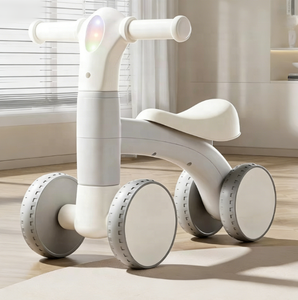 Vélo d'équilibre pour enfants MAIBEIQI, 1-3 ans, siège en plastique, <span class=keywords><strong>sans</strong></span> pédale, scooter à quatre roues, modèle 007, pour bébé apprenant à marcher - Product Image 4