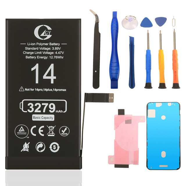 High Quality Gaoyuan/OEM/ODM Rechargeable Polymer Battery 3279mAh 3.82V for 14 Mobile Phone 1 Year Warranty in Stock