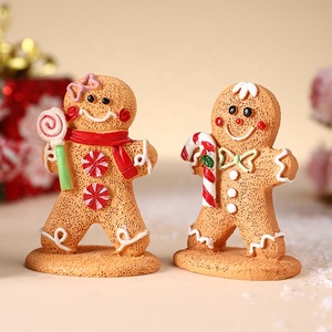 Kreative Weihnachten Desktop-Dekorationen & Lebkuchen mann Geschenk puppe Ornamente Harz Store Dekorationen Urlaub Lieferungen - Product Image 1