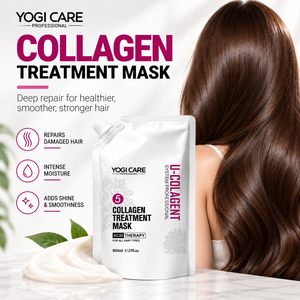 YOGI CARE U-Colagent Masque capillaire au collagène 800ml Crème réparatrice capillaire à l'acide pour tous types de cheveux - Product Image 1