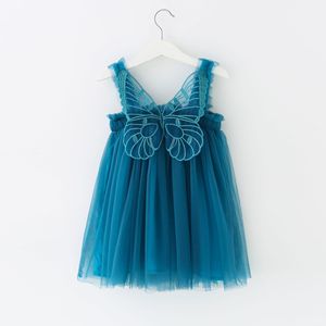 Vestidos de Tul sin Mangas para Niñas, Color Sólido, Estilo Casual, con Alas de Mariposa, Vestido Tutú de Verano para Bebés - Product Image 4