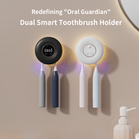 Mini stérilisateur de brosse à dents rechargeable UVC LED avec deux fentes, brosses à dents, nettoyeur de soins dentaires à domicile