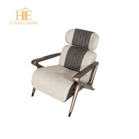 Fauteuil individuel moderne haut de gamme, chaise de loisirs de luxe pour salon, pieds en bois massif, canapé individuel, chaise de détente