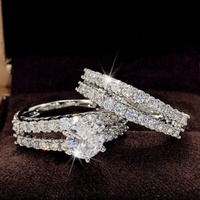 GOODTIME GT-I16 Shopify Nouvelle bague de fiançailles en perles creuses à double couche et diamants naturels pour femme, style européen et américain, pour mariage