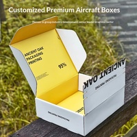 Boîte d'emballage pour vêtements en carton ondulé pliable, couleur personnalisée, pour avion, logistique express, boîte cadeau, logo personnalisé