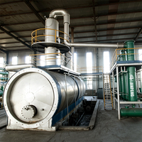 Nouvelle machine de raffinage d'huile de pneus usagés 5-10TPD, équipement de distillation d'huile de type plastique, usine de production de diesel et d'essence à haut rendement