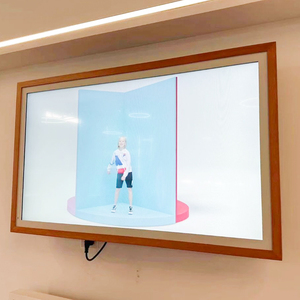 55 ''Houten Frame Smart <span class=keywords><strong>Cloud</strong></span> Foto Video Nft Lcd-Scherm Wifi 4K Digitale Fotolijst Mp3 Klok Kunstdisplay Tentoonstelling - Product Image 2