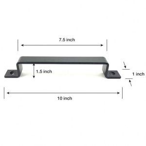 WEKIS <b>10</b>" <b>12</b>'' Matte Black Frosted Modern Barn Door Handle Pull Set Steel Hardware for Warehouse Workshop Apartment Sliding - Product Image 4