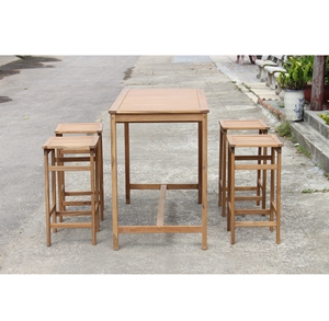 Industrial & Vintage Commercial Solid Wood <b>Bar</b> Furniture <b>Set</b>-Table and Stool for Home <b>Bar</b> & Hotel Use Foldable - Product Image 1