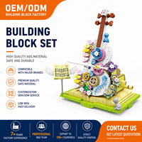 Ensemble de blocs de construction Violon Rêveur, Jouet de puzzle créatif et magique à assembler soi-même, Ornement exquis pour la maison et le salon