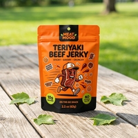 Sachet Doypack Personnalisé pour Bœuf Séché avec Fermeture Éclair, Anti-Odeur, en Mylar de Qualité Alimentaire pour Emballage Alimentaire