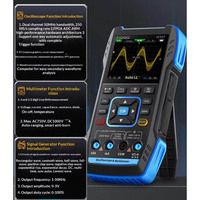 FNIRSI 2C53T Upgraded 3-in-1 Oscilloscope Multimeter Signal Generator 50MHz Bandwidth 250MS/s Rate Dual Channel 20000 Counts