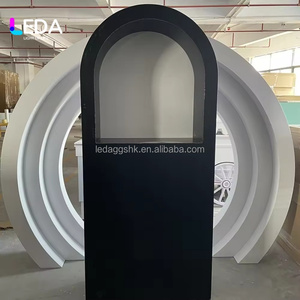 ฉากหลังงานแต่งงานทันสมัยแบบกำหนดเอง LEDA สีดำ ทำจาก PVC อะคริลิก ป้ายต้อนรับ กล่องดอกไม้ บูธถ่ายรูป สำหรับงานในร่ม/กลางแจ้ง - Product Image 2