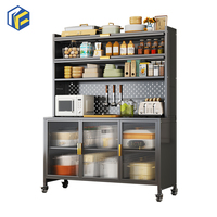 Buffet Contemporain en Métal Moderne pour Salle à Manger, Salon, Cuisine, Chambre et Entrée d'Hôtel
