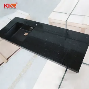KKR Factory Cut To Sizes Countertops Fireproof solid Surface Custom Made Bathroom Vanity Countertops