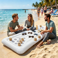 Heiß begehrter aufblasbarer PVC-Schwimmtisch mit 8-Becher-Halterung für Sommer-Strand- und Poolpartys