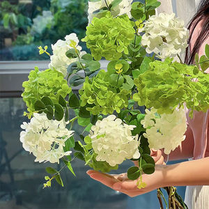 Beaufy <span class=keywords><strong>Bouquet</strong></span> de fleurs artificielles de haute qualité, toucher réaliste, latex, <span class=keywords><strong>hortensia</strong></span> à grosse tête, fleurs décoratives, mariage, vente en gros - Product Image 3