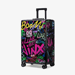 GEMULIN personalizado dibujado a mano impreso equipaje de <span class=keywords><strong>cabina</strong></span> de lujo 20 pulgadas PC llevar en viaje Hardside impreso único personalizado <span class=keywords><strong>maleta</strong></span> - Product Image 2